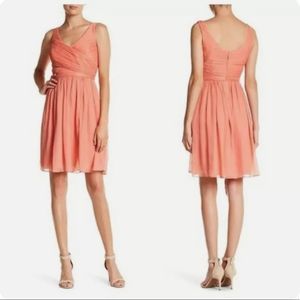 J.Crew Heidi Dress Silk Chiffon Soft Peach